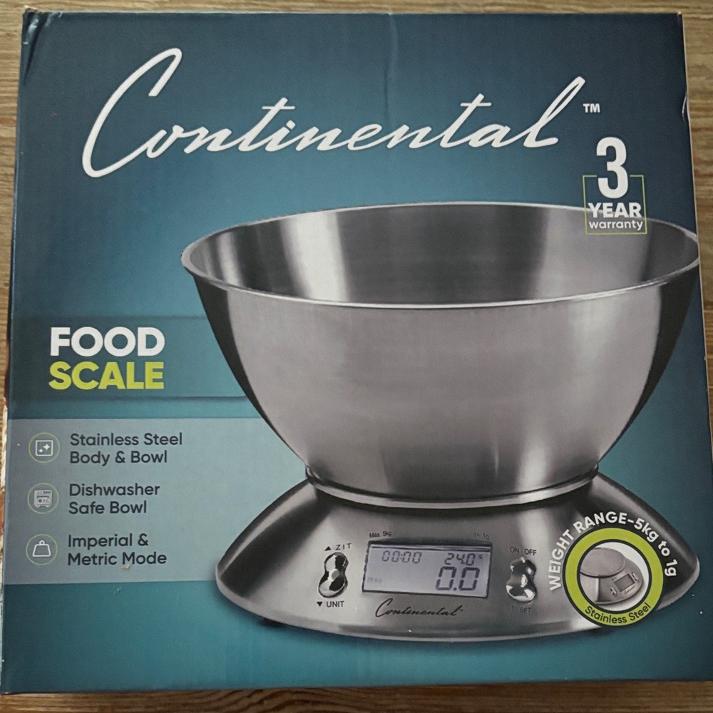 Stainless Steel Food Scale - Silver